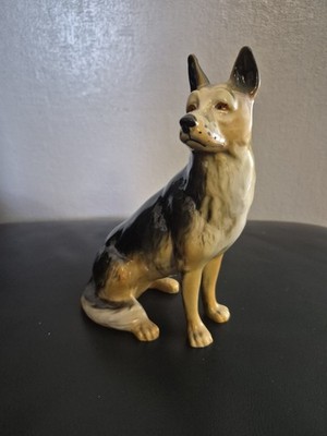 Vintage Elsässer/Deutscher Schäferhund Figur