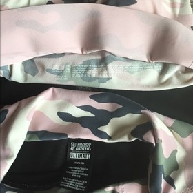 PINK Victoria's Secret Pink Camo Sports Bra & Black Leggings Set