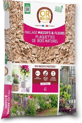 Or brun Massives Mulchen & Blumen   Goldbraun   OBRPCLA6U   6 l   Naturho