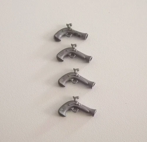 PLAYMOBIL (A2269) PIRATES - Lot of 4 Vintage Grey Trumpet Pistols