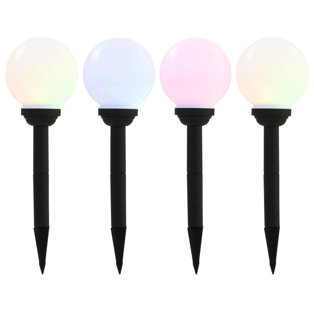 Set 4 Sfere LED Solari RGB 15cm: Illuminazione Outdoor Intelligente