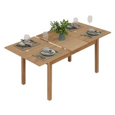 120-160cm Extendable Dining Table Modern Large Kitchen Table up to 8 People Wood