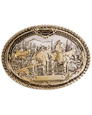 Montana Silversmiths Horse Pack and Rider Belt Buckle - 61333P