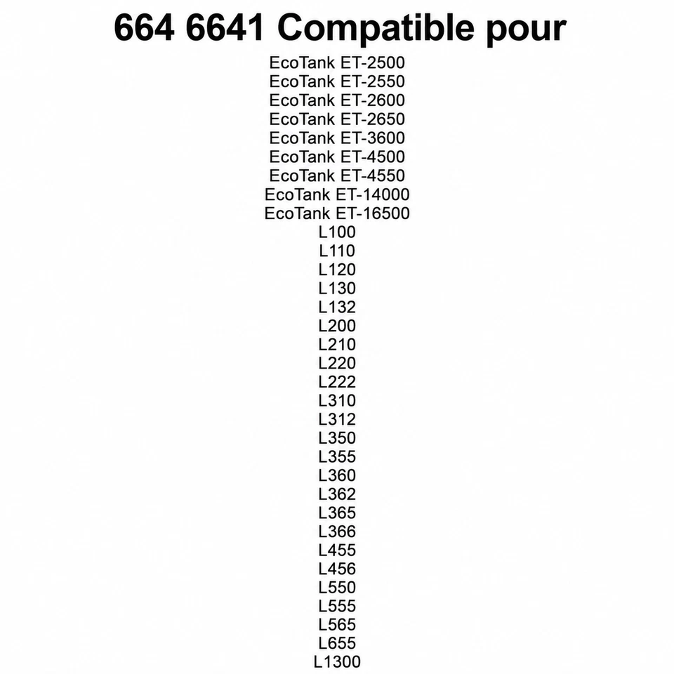compatible pour Epson 6641 T6641 Noir Pack 3 - Photo 2/4