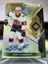 2022 Black Diamond Rookie Autograph Jake Sanderson Rookie Auto 01/49 First Print