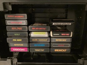 Vintag Atari CX-2600 Switch Gaming Console W/ Games & Game Center Bundle