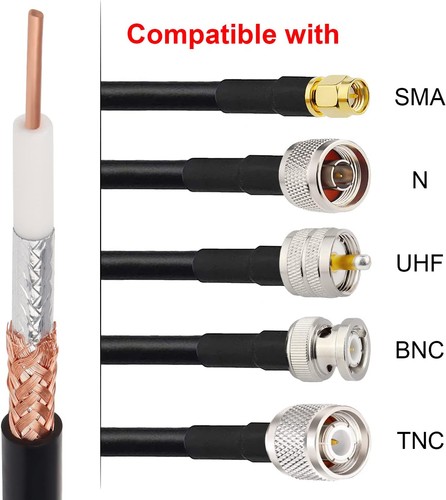 RG8X Coaxial Cable 150ft,Low Loss 50 ohm RG 8X 150 150FT, Black - Picture 4 of 5