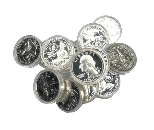 1976-S (2) **Gem Bicent WASHINGTON 40% SILVER Quarters** Shinny PROOF DCAM Coins