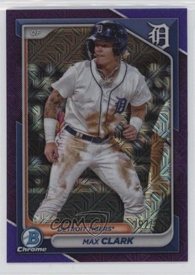 2024 Bowman Chrome Prospects Mega Box Purple Mojo Refractor /250 Max Clark 1e8e