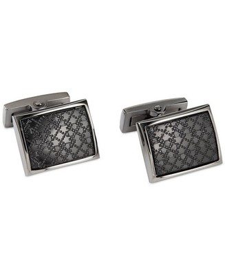 Ryan Seacrest Mens Black Gunmetal Studs Cufflinks Formal Wedding Dress Cuffs