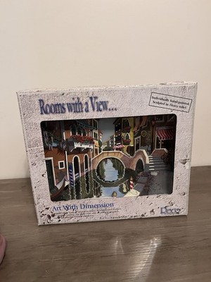 VTG Rendezvous In Venice 3D Art Plaque Reco Art Whimsical Hanging Bob Pejman