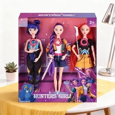 3Pcs Set Kpop Devil Hunters Dolls Collectible Action Figure With Music and Light