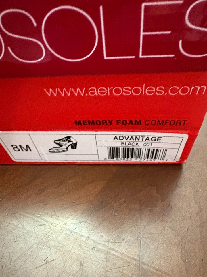 AEROSOLES Heels for women, Black crossover/Ankle Size 8M New in box - Image 4 of 4