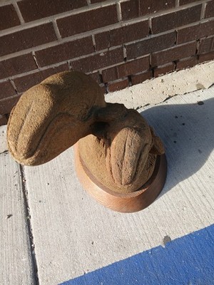 Vintage Hand Carved whales, Sandstone??? Figure, HANK SMITH 