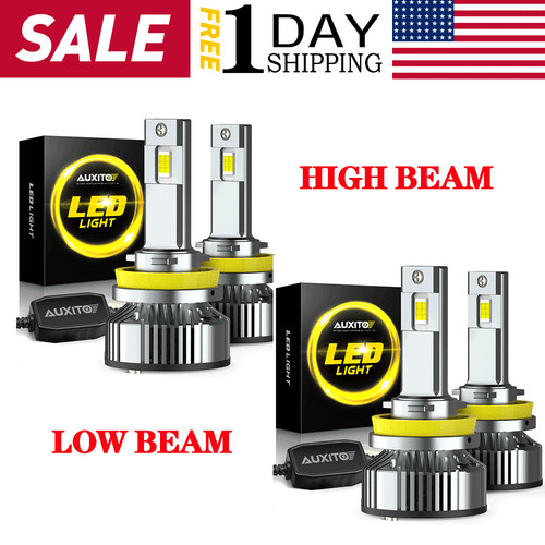 AUXITO 4x H11/H9/H8 LED Hi/Lo Beam Headlight Fog for Nissan Altima 07-19 Sentra