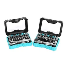  56-Piece 1/4" Mini Ratchet Wrench and Screwdriver Bit Set, 2-in-1, 72-Tooth 