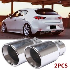 Car Exhaust Pipe Tip Rear Tail Throat Muffler Tailpipe For Mazda 3 6 Sedan Axela