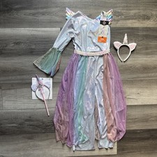 Unicorn Mystical Rock Star Halloween Costume Jumpsuit Kids Girls Large 10-12