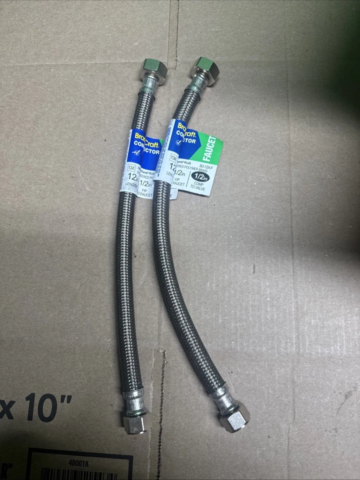 LOT OF 19 Brass Craft Faucet Connector 1/2 x 1/2 x 12 B3-12A F - Image 2 of 3