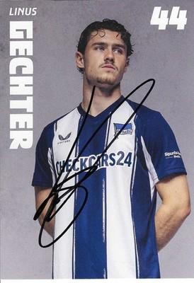 LINUS GECHTER-HERTHA BSC BERLIN-AUTOGRAMMKARTE-NEU