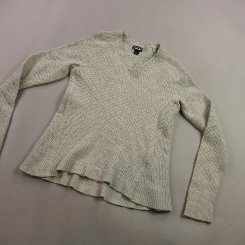 Свитер женский Patagonia маленький пуловер с длинным рукавом вырез лодочкой бежевый повседневный - Изображение 2 из 4