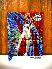 2023-24 Panini Mosaic Elevate Kevin Durant #16 Reactive Blue Mosaic Prizm /99