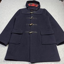Gloverall Hommes Laine Duffle Coat GB-36 EUR-46 Marine Bouton Veste Fabriqué En