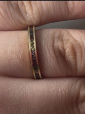 9 carat Half eternity gemstone ring