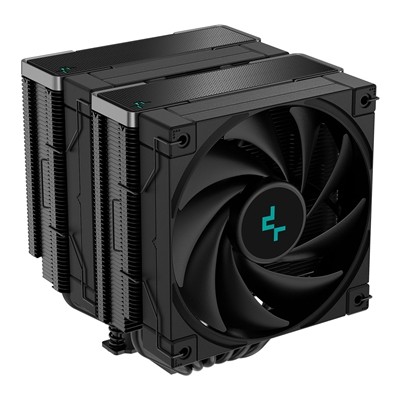 Deepcool Ak620 Zero Dark CPU-Kühler 2 x 120 mm Lüfter 1850 U/min 68,99 Cfm Pwm Aluminium