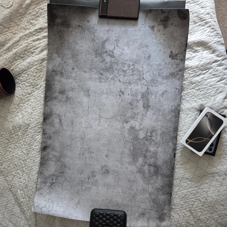 Selens 56x89cm 2 en 1 Alimentos Fotografía Telón de Fondo Fondo Hormigón Foto 3 de 4