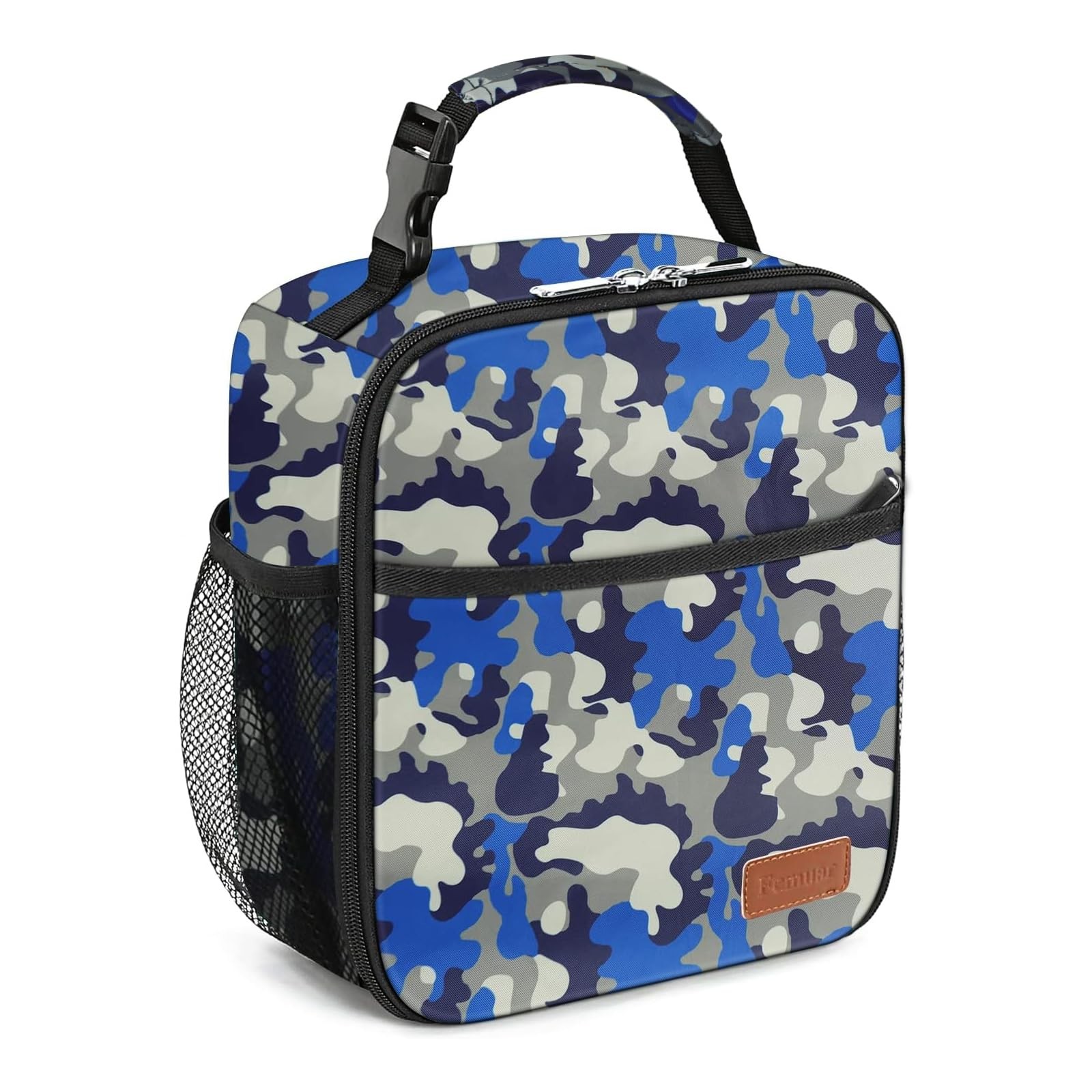 Camouflage Insulated Lunch Tote for Men Women Small Portable Reusable