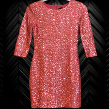 £95 TFNC LONDON SIZE 10 RED SEQUIN DRESS EVENING PARTY GATSBY NIGHTOUT CLUB PROM
