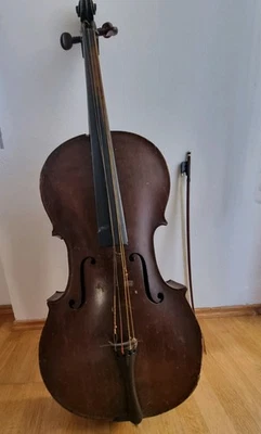 Vintage Cello 4/4  Markneukirchen Heberlein?  1870 / 1900 Ersatzteile /Restaurat - Bild 1 von 4