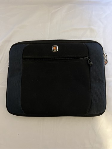 SWISS GEAR 12”x9” Laptop Bag With Two Zippers Lightweight Blue And Black - Picture 1 of 11