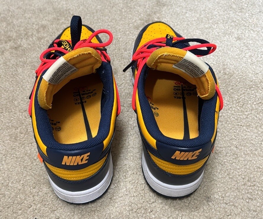 OFF WHITE X NIKE Taglia 9.5 Nike Dunk Low x OFF WHITE University G 2019