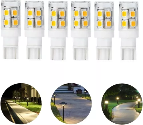 Neanete T5 T7 Wedge Base Led Light Bulb 12V 1.5W 12V Cool white,6/Pack
