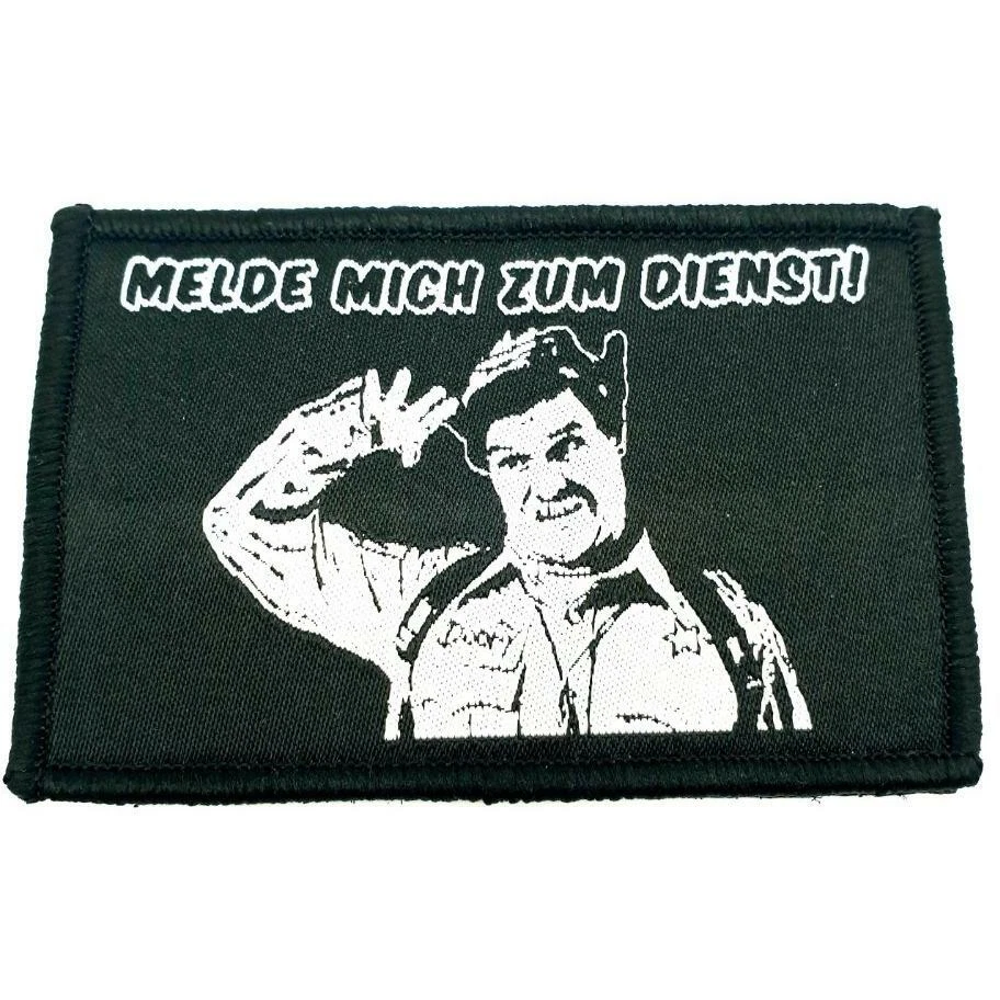 GEARBUDDIES Melde mich zum Dienst Officer Doofy Textil Klett Patch