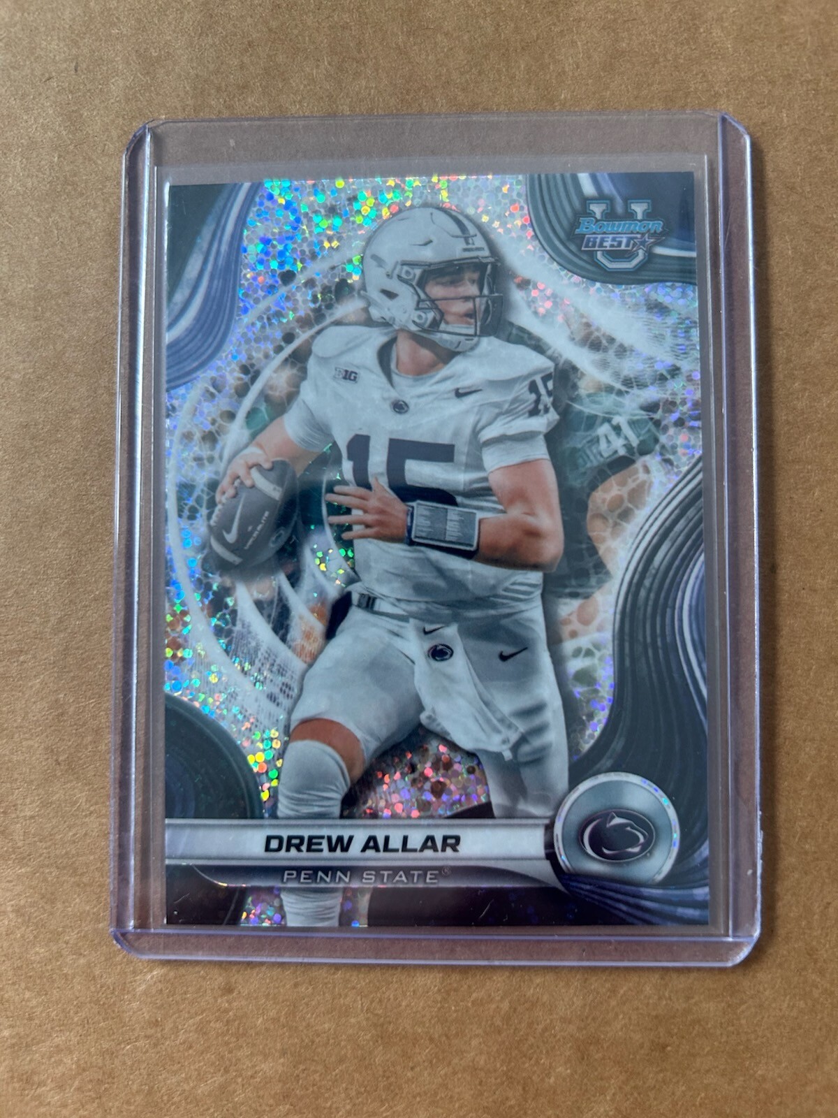 Drew Allar 2024 Bowman's Best University Speckle Refractor #3 Penn State SP