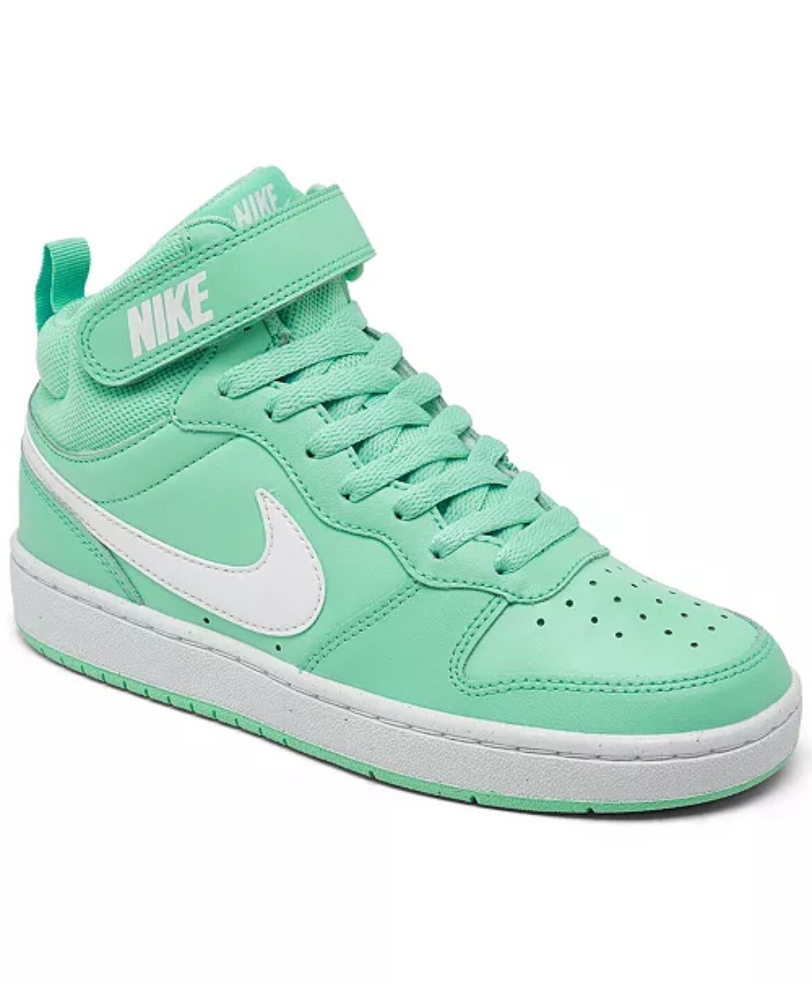 Nike Court Borough Mid 2 Casual Emerald Rise White CD7782 300  Sz Y7 Wmn's 8.5