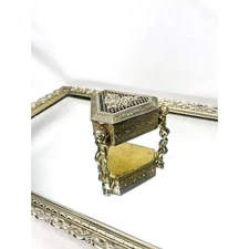 Vintage Stylebuilt Accessories Hollywood Regency Filigree Design Cherub Footed