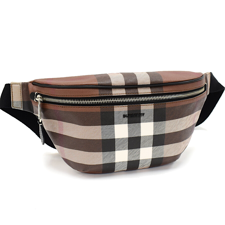 Burberry Caisson Belt Bag Body Bag 8052806 Check Dark Birch Brown BURBERRY