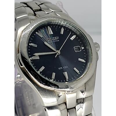 Citizen Eco-Drive WR 100 Men's Solar-Powered Stainless Steel