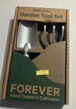 New Spade to Fork Garden Tool Set: Forever Hand Trowel and Cultivator