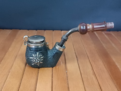 VINTAGE ESTATE SMOKING PIPE B.B.K. BRIAR W/METAL CAP SWISS MADE
