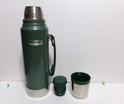 CLASSIC STANLEY HAMMERTONE GREEN STEEL THERMOS EN12546-1 PAT-PENDING 20-00554
