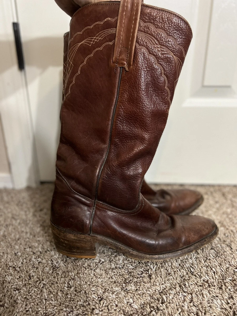 Mens brown cowboy clearance boots