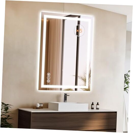 20x28 Inch Anti-Fog LED Illuminated Bathroom Mirror