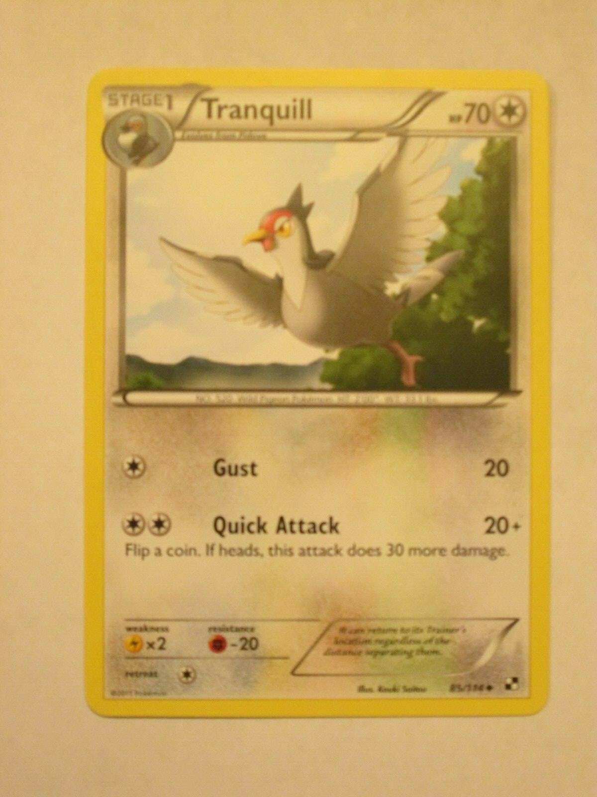 062PK085 - Tranquill - 85/114- Black & White - Uncommon- Q