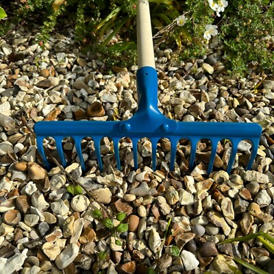 Rake Manuale Acciaio Inox Rastrello da Giardino Portatile Coltivatore