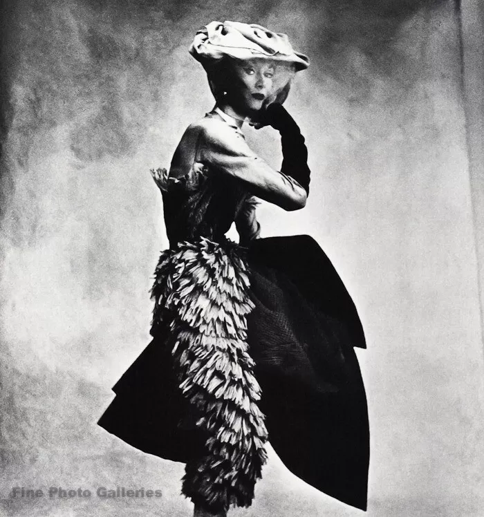 1950 IRVING Balenciaga Dress Lisa Fonssagrives Vogue Fashion Photo |